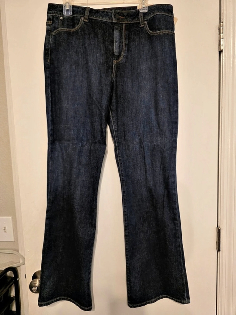 Talbots Heritage Bootcut Jeans Flare Leg Jeans Blue Waist 14 NWT